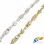 5/8" Flower Teardrop Rhinestone Trim, RT-007