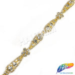 5/8" Flower Teardrop Rhinestone Trim, RT-007