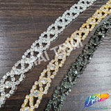 3/8" Spiral Crystal Rhinestone Trim, RT-008