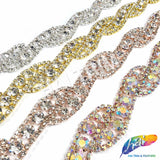 3/4" Swirl Crystal Rhinestone Trim, RT-011