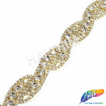 3/4" Swirl Crystal Rhinestone Trim, RT-011