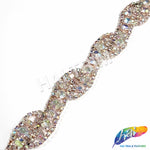 3/4" Swirl Crystal Rhinestone Trim, RT-011