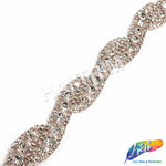 3/4" Swirl Crystal Rhinestone Trim, RT-011