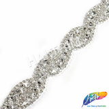 3/4" Swirl Crystal Rhinestone Trim, RT-011