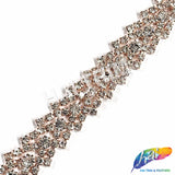 3/4" Chained V-shape Crystal Rhinestone Trim, RT-012