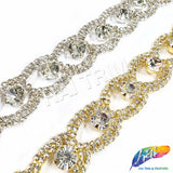 3/4" Swirl Crystal Rhinestone Trim, RT-013-1