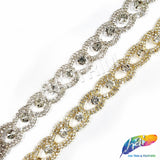 3/4" Swirl Crystal Rhinestone Trim, RT-013-1