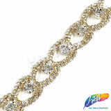 3/4" Swirl Crystal Rhinestone Trim, RT-013-1