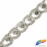 3/4" Swirl Crystal Rhinestone Trim, RT-013-1