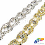 3/4" Swirl Crystal Rhinestone Trim, RT-013