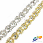 3/4" Swirl Crystal Rhinestone Trim, RT-013