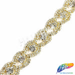 3/4" Swirl Crystal Rhinestone Trim, RT-013