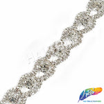 3/4" Swirl Crystal Rhinestone Trim, RT-013