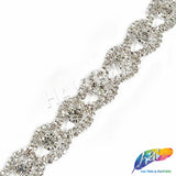 3/4" Swirl Crystal Rhinestone Trim, RT-013