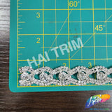 3/4" Swirl Crystal Rhinestone Trim, RT-013