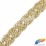 3/4" Braided Crystal Rhinestone Trim, RT-015