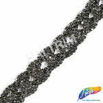 3/4" Braided Crystal Rhinestone Trim, RT-015