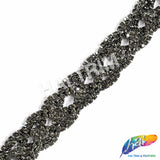 3/4" Braided Crystal Rhinestone Trim, RT-015