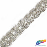 3/4" Braided Crystal Rhinestone Trim, RT-015