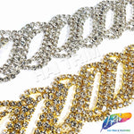 1" Swirl Crystal Rhinestone Trim, RT-016