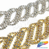 1" Swirl Crystal Rhinestone Trim, RT-016