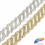 1" Swirl Crystal Rhinestone Trim, RT-016
