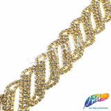 1" Swirl Crystal Rhinestone Trim, RT-016