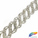 1" Swirl Crystal Rhinestone Trim, RT-016