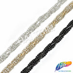 3/8" Twisted Crystal Rhinestone Trim, RT-019