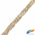 3/8" Twisted Crystal Rhinestone Trim, RT-019