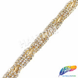 3/8" Twisted Crystal Rhinestone Trim, RT-019