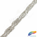 3/8" Twisted Crystal Rhinestone Trim, RT-019