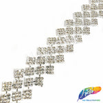 1 1/8" Checkered Diamond Crystal Rhinestone Trim, RT-020