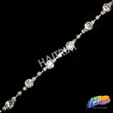 1/4" Round Crystal Rhinestone Cupchain Trim, RT-002