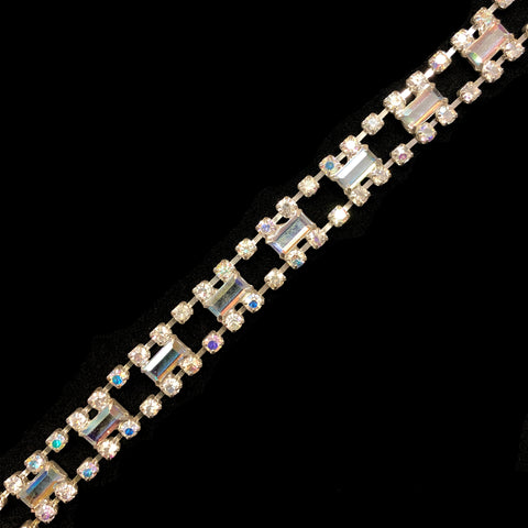 SALE! 1/2" Rectangle Diamante Rhinestone Trim, RT-126