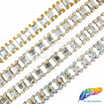 SALE! 1/2" Square Diamante Rhinestone Trim, RT-133
