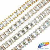 SALE! 1/2" Square Diamante Rhinestone Trim, RT-133