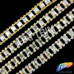 SALE! 1/2" Square Diamante Rhinestone Trim, RT-133
