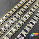 SALE! 1/2" Square Diamante Rhinestone Trim, RT-133