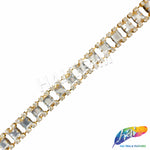 SALE! 1/2" Square Diamante Rhinestone Trim, RT-133