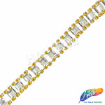 SALE! 1/2" Square Diamante Rhinestone Trim, RT-133