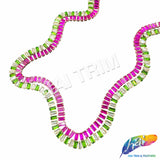 3/8" Colored Glass Baguette Rhinestone Fringe Trim, RT-143-1