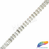 3/8" Crystal Glass Baguette Rhinestone Trim, RT-143