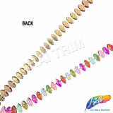 9/16" Multicolored Chained Glass Cateye Rhinestone Trim, RT-183