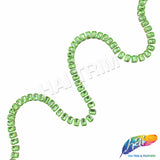 5/16" Peridot/Gold Chained Glass Octagon Rhinestone Trim, RT-182