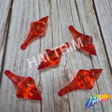 Red Faceted Icicle Chandelier Drop Beads