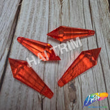 Red Faceted Icicle Chandelier Drop Beads