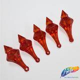 Red Faceted Icicle Chandelier Drop Beads