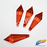 Red Faceted Icicle Chandelier Drop Beads