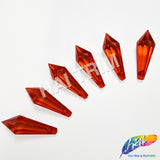 Red Faceted Icicle Chandelier Drop Beads